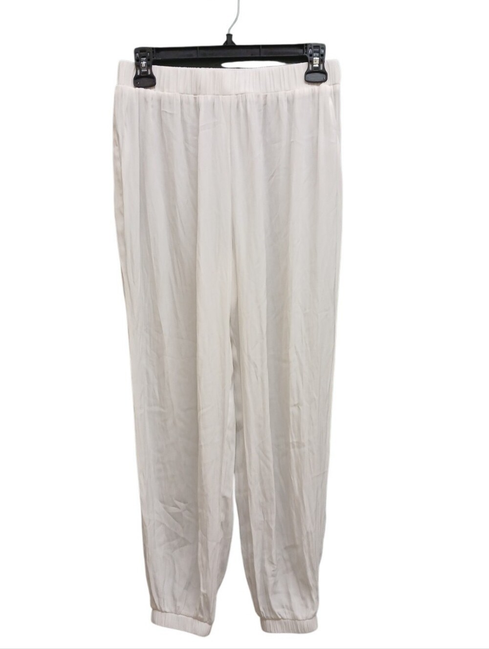 Ramy Brook Lightweight Breezy White Elastic Cuff Pull-On Pants Size Small